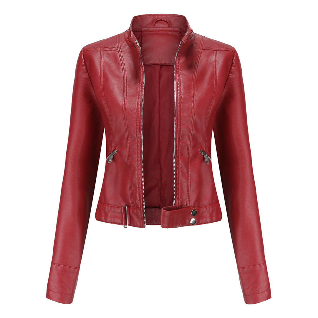 Stilvolle Damen Lederjacke in klassischem Design – Marlene Herbstedition