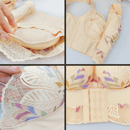 Frontverschluss-BH mit Blumenlace – Emilia