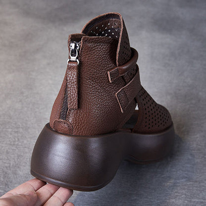 Orthopädische Leder-Sandalen Damen mit stoßdämpfender Sohle – Meike Herbstedition