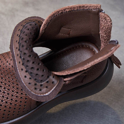 Orthopädische Leder-Sandalen Damen mit stoßdämpfender Sohle – Meike Herbstedition