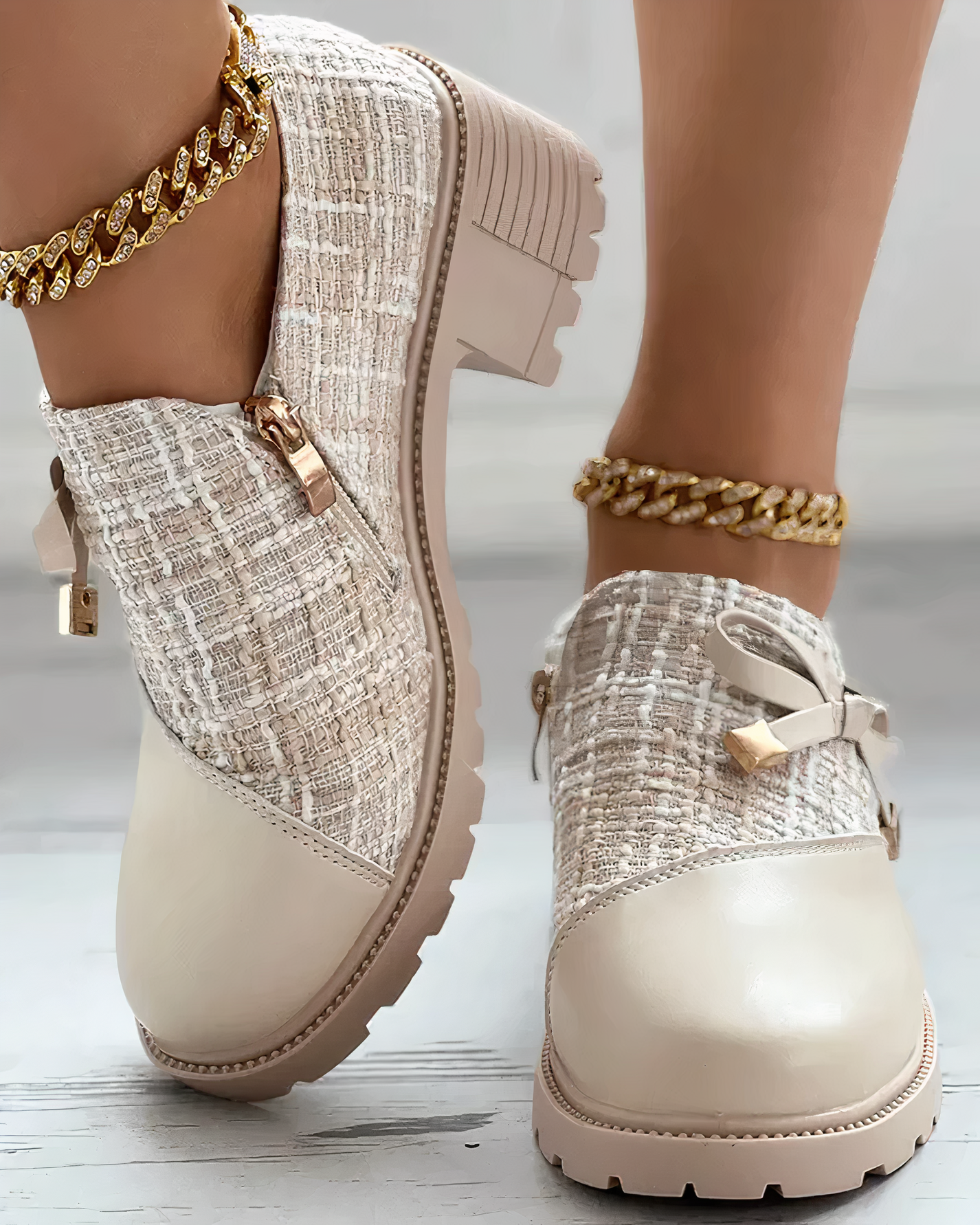Elegante Blockabsatz-Schuhe mit spitzen Akzenten – Florina Herbstzauber Edition