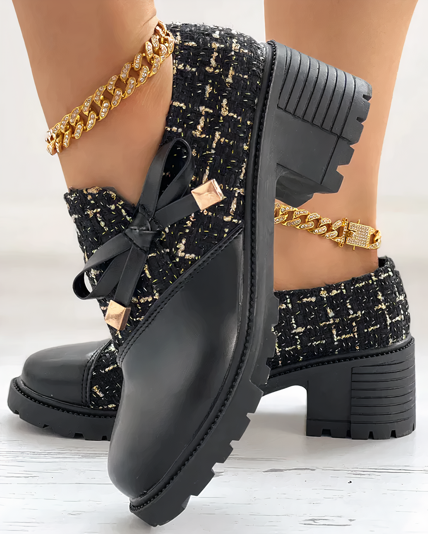 Elegante Blockabsatz-Schuhe mit spitzen Akzenten – Florina Herbstzauber Edition