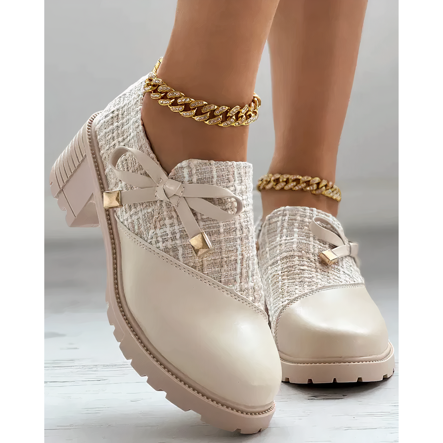 Elegante Blockabsatz-Schuhe mit spitzen Akzenten – Florina Herbstzauber Edition