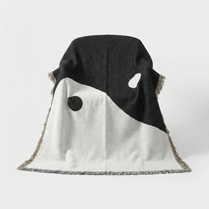 Yin-Yang-Wandteppich Mit Fransen - Zenara