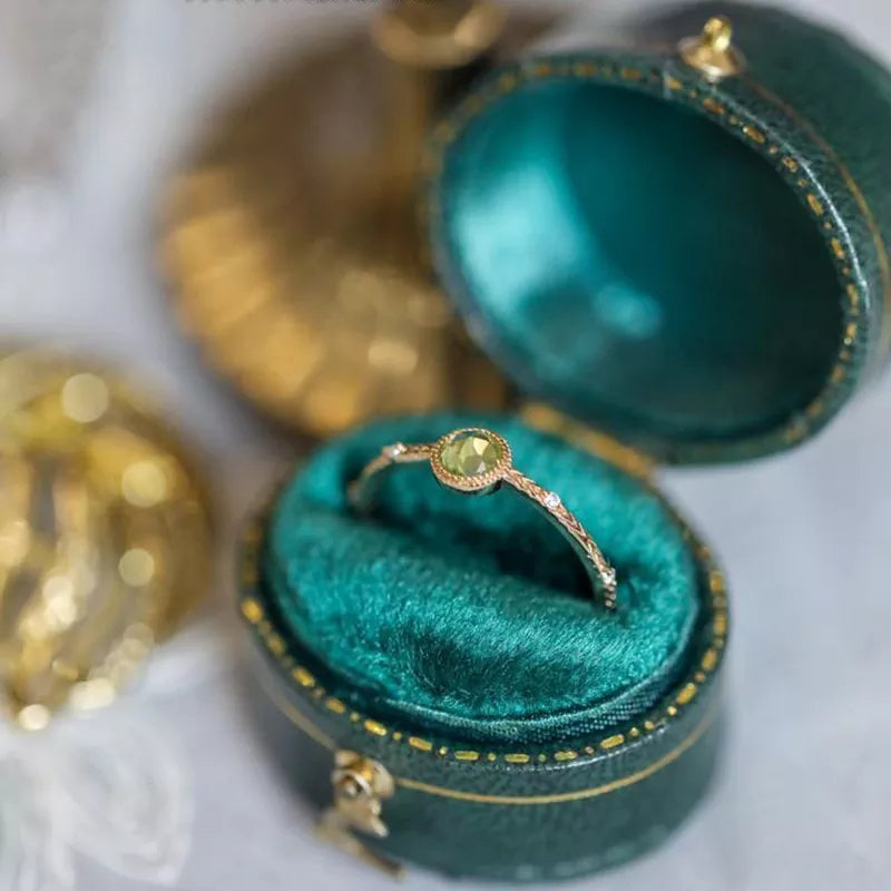Zarter Silberring - PeridotJewelry 