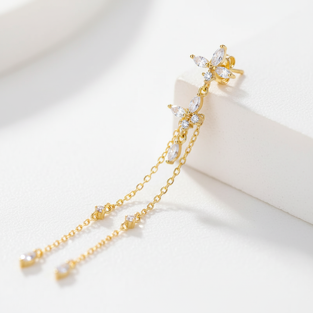 Zeitlose Ohrringe Mit Zirkonia - GleamPearl 