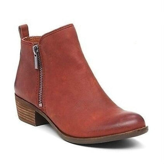 Lernen Damen Stiefeletten mit Blockabsatz und seitlichem Reißverschluss – Marit