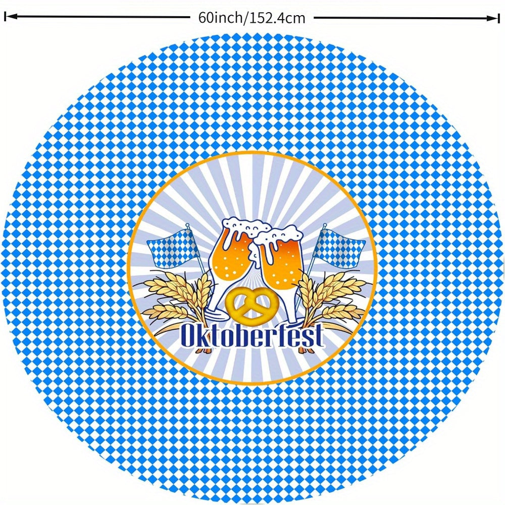 Runde Tischdecke Polyester (152 cm & 178 cm) – WiesnTisch Oktoberfest 2026