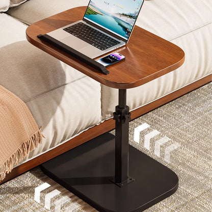 Höhenverstellbarer rollender Laptopschreibtisch mit Holzplatte und beweglichem Fuß