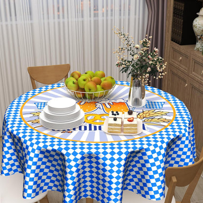 Runde Tischdecke Polyester (152 cm & 178 cm) – WiesnTisch Oktoberfest 2026