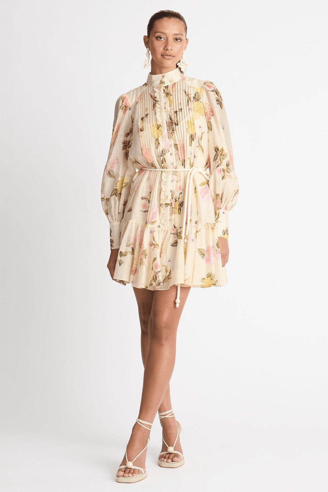 Mini Hemdkleid mit Spitzenrand – Sylvie Herbstzauber