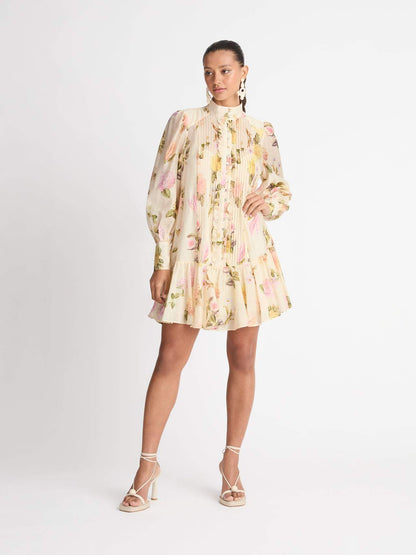 Mini Hemdkleid mit Spitzenrand – Sylvie Herbstzauber