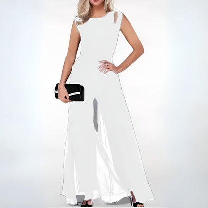 Eleganter Leinen-Jumpsuit für Damen – Sofia im herbstlichen Stil