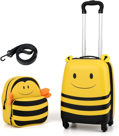 Kinder 2-teiliges Ride-On Koffer- und Reiserucksack-Set mit Spinnerrollen