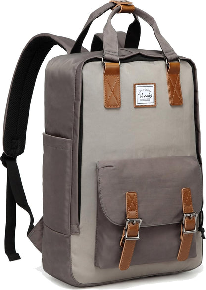 15,6” Wasserdichter Vintage Laptop-Rucksack mit Organizer-Fächern – UrbanEase