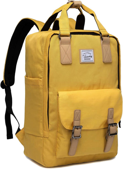 15,6” Wasserdichter Vintage Laptop-Rucksack mit Organizer-Fächern – UrbanEase