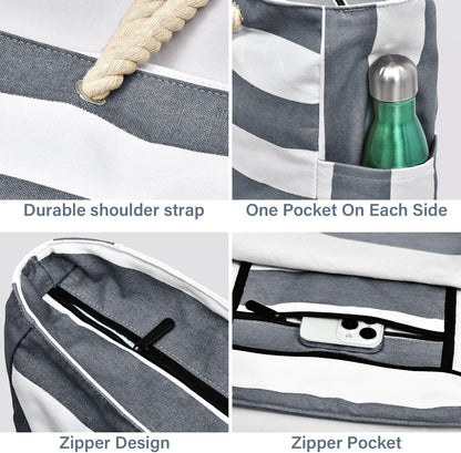 Wasserdichte Große Tasche mit Reißverschluss für Arbeit und Freizeit