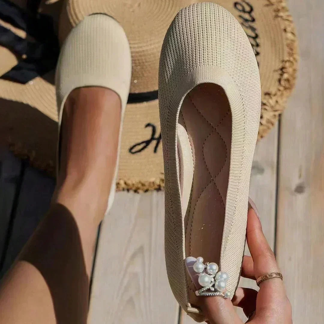 Herbstliche orthopädische Damen-Ballerinas mit Komfortsohle & klassischem Design – Mia