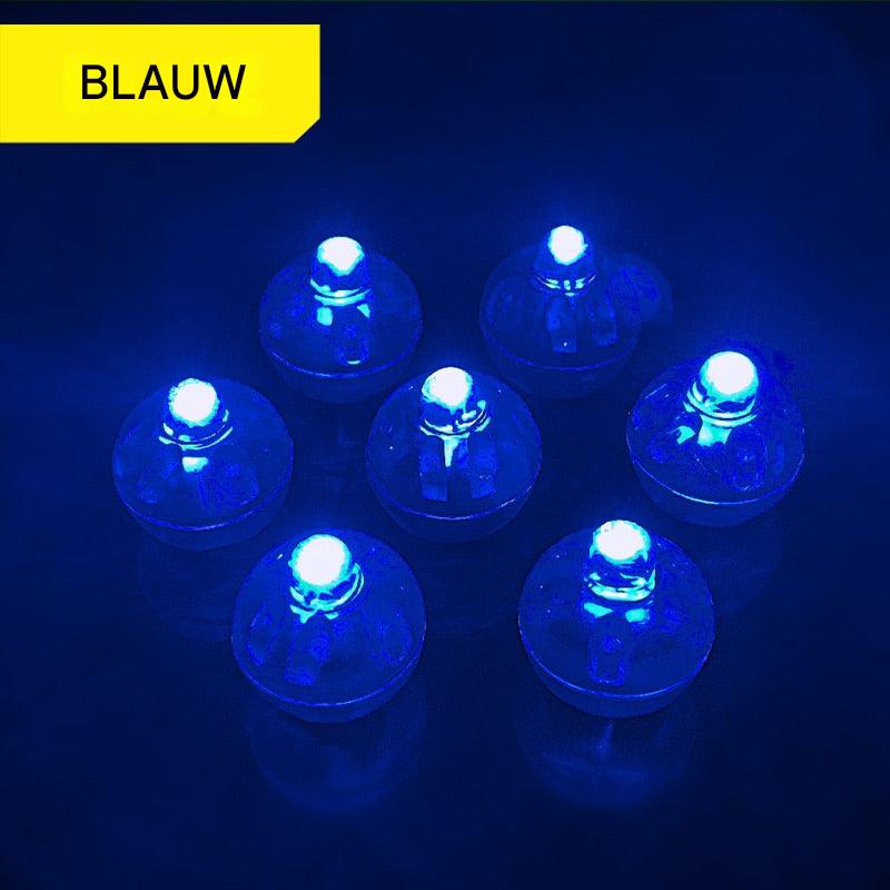 Blaue LED-Lichter, rund, leuchtend, energiesparend, ideal für Dekoration und Beleuchtung.