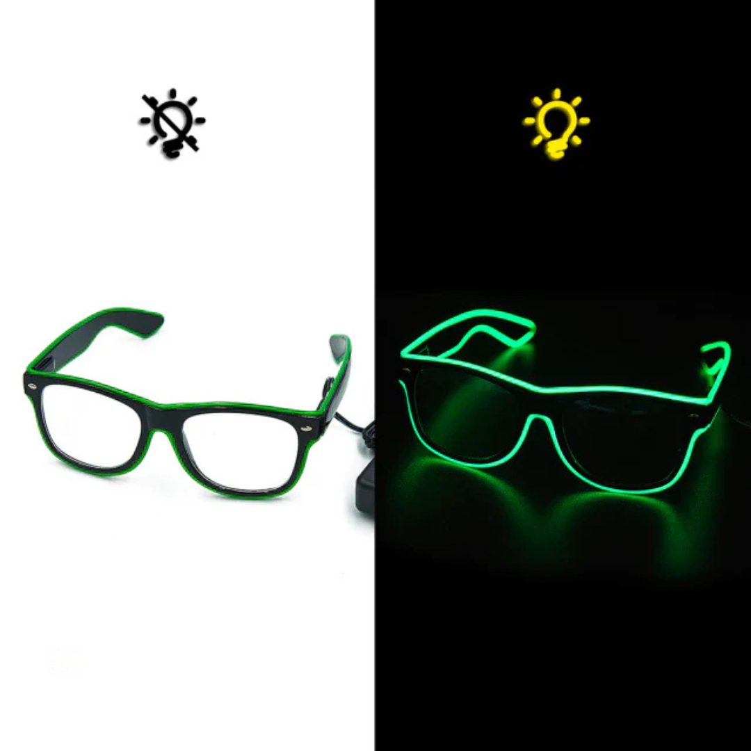 Leuchtende Neonbrille - LumaGlow