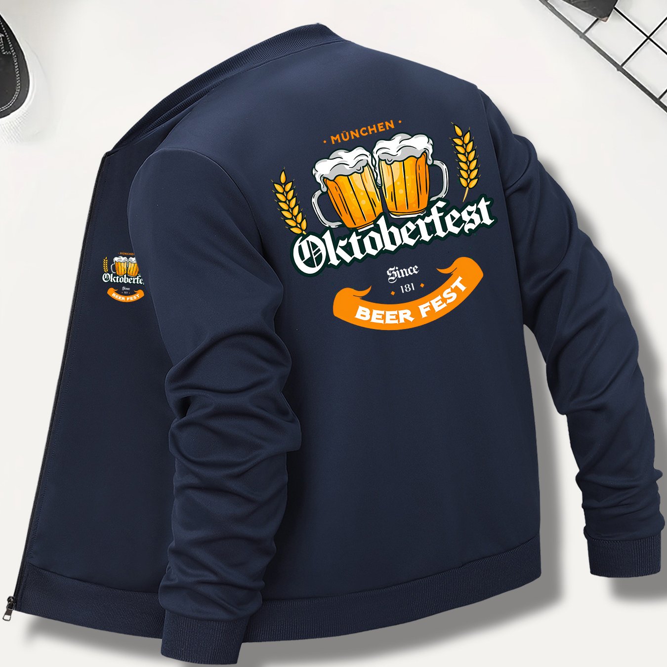 Herren Bomberjacke mit Oktoberfest-Bier-Print – Georg Oktoberfest 2026