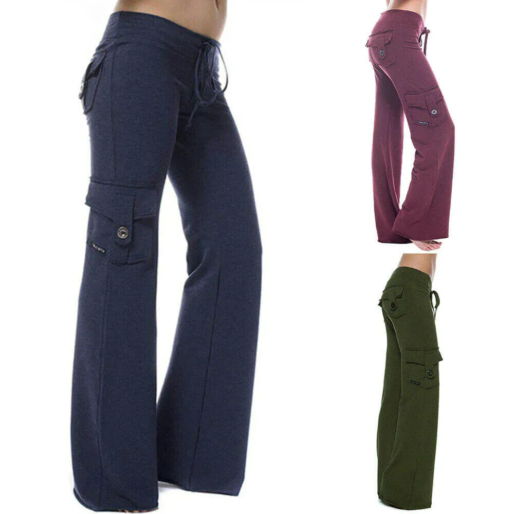 Damen Bootcut Cargo Hose mit Taschen – Isabella Herbstedition