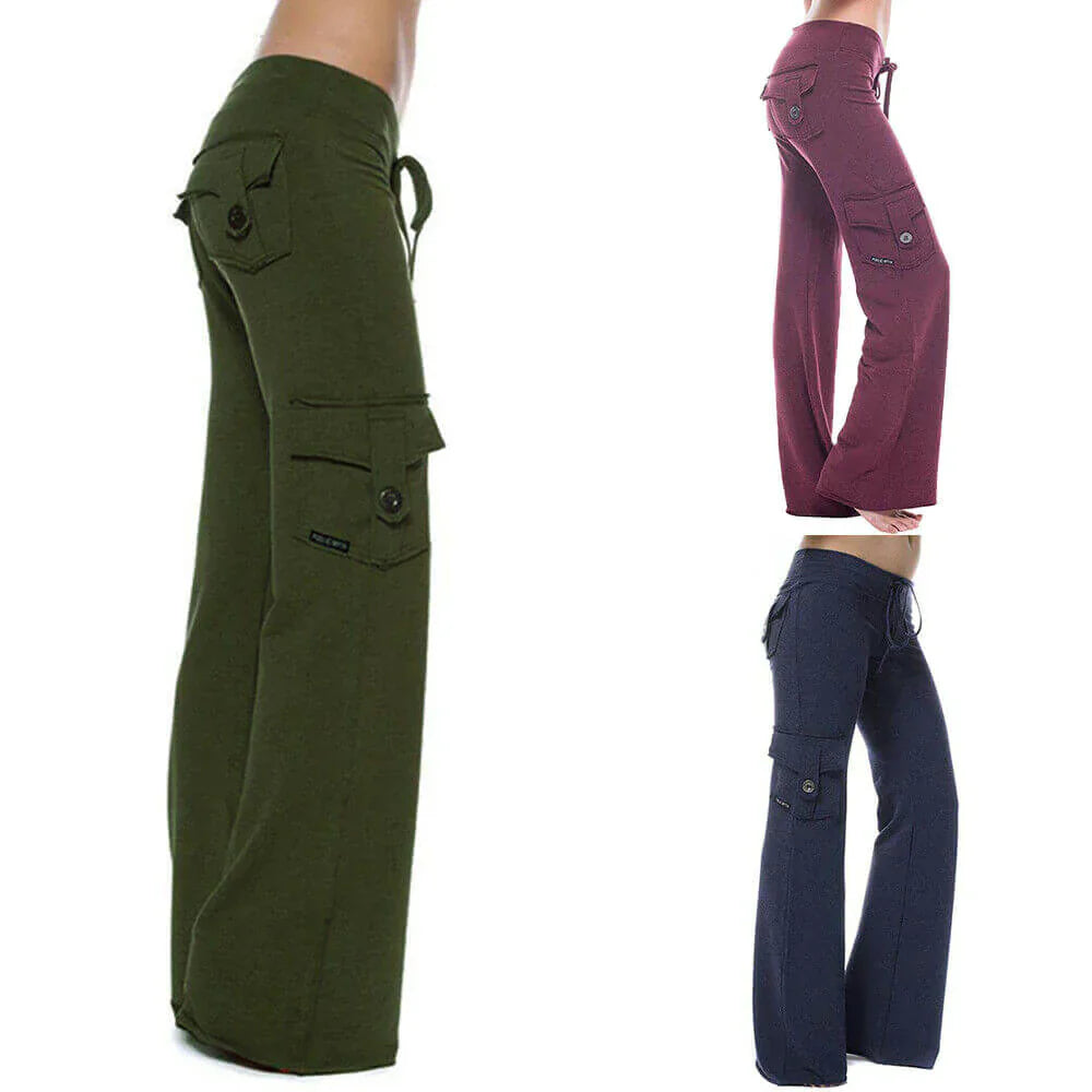 Damen Bootcut Cargo Hose mit Taschen – Isabella Herbstedition
