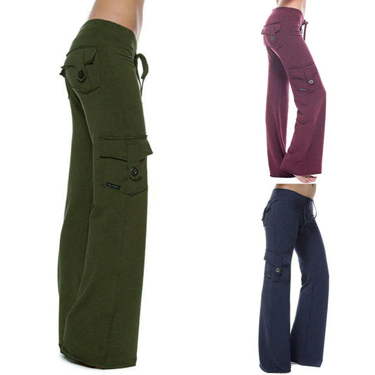 Damen Bootcut Cargo Hose mit Taschen – Isabella Herbstedition
