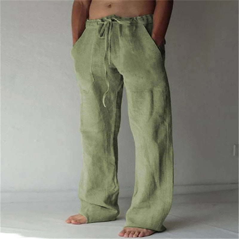 Lässige Herren Leinenhose mit weitem Schnitt für den Sommer – Elias
