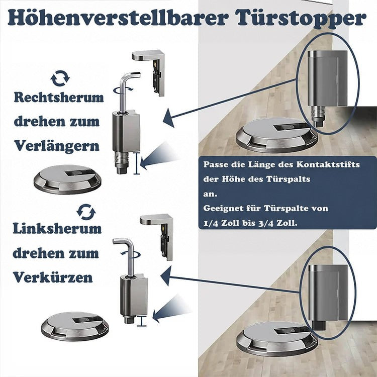 Infografik zur höhenverstellbaren Taststange, die durch Drehen verlängert oder verkürzt wird 3