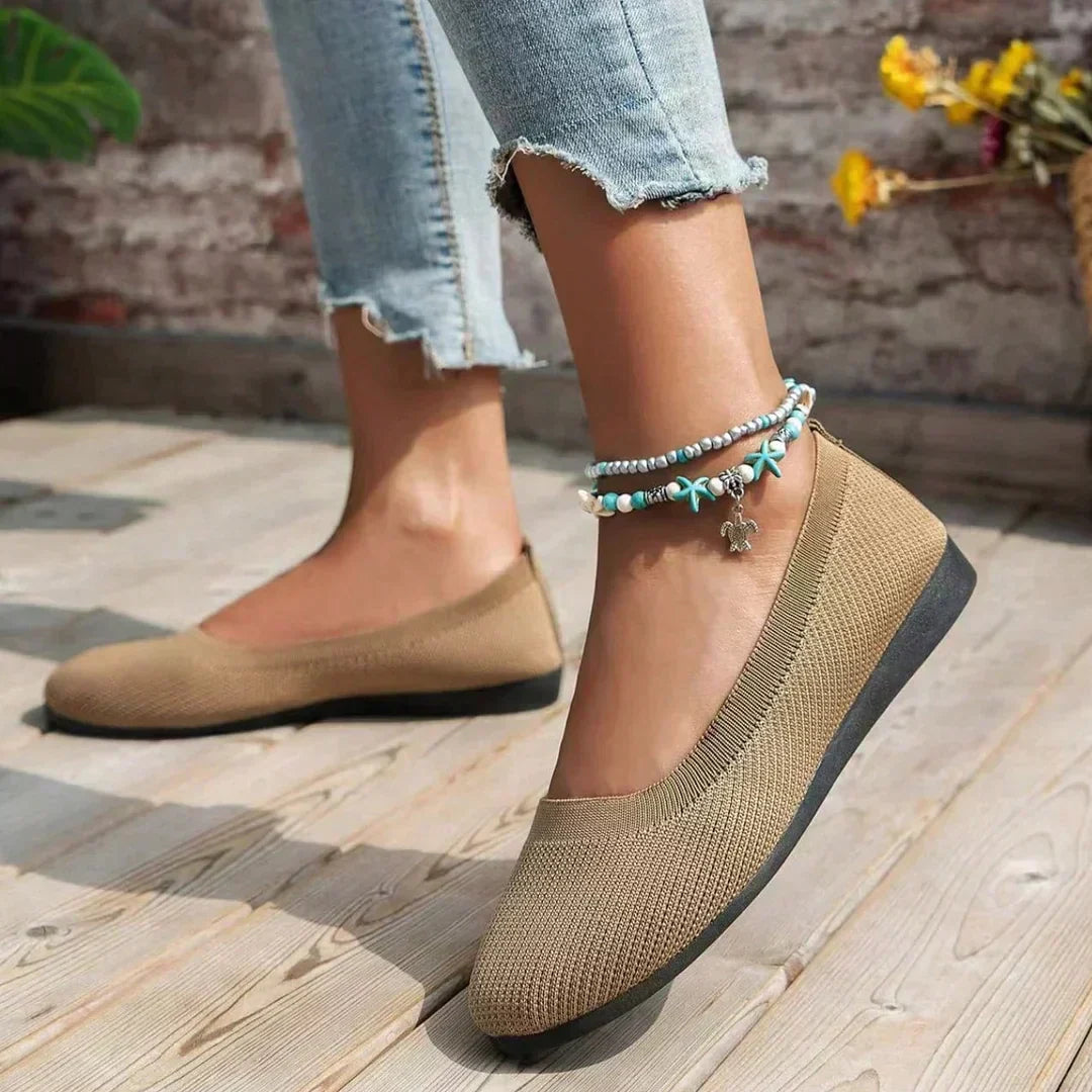 Herbstliche orthopädische Damen-Ballerinas mit Komfortsohle & klassischem Design – Mia