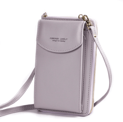 Kompakte Schultertasche aus PU-Leder mit verstellbarem Riemen
