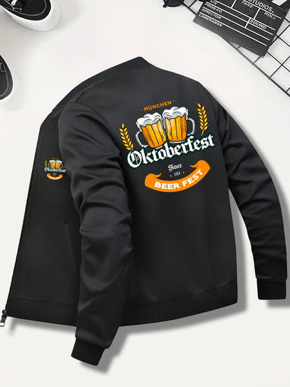 Herren Bomberjacke mit Oktoberfest-Bier-Print – Georg Oktoberfest 2026