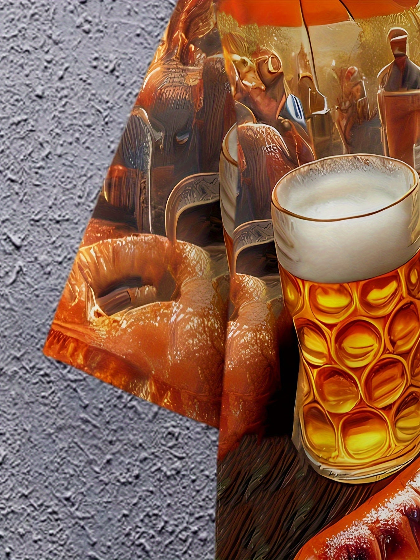 Herren Kurzarm T-Shirt mit BBQ- & Bier-Print – Karl Oktoberfest 2026