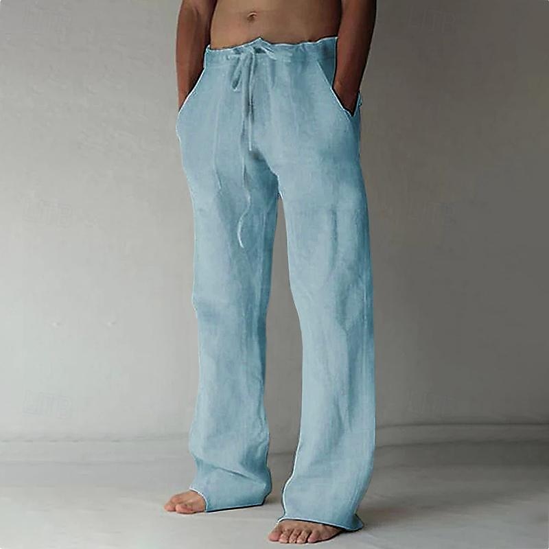 Lässige Herren Leinenhose mit weitem Schnitt für den Sommer – Elias