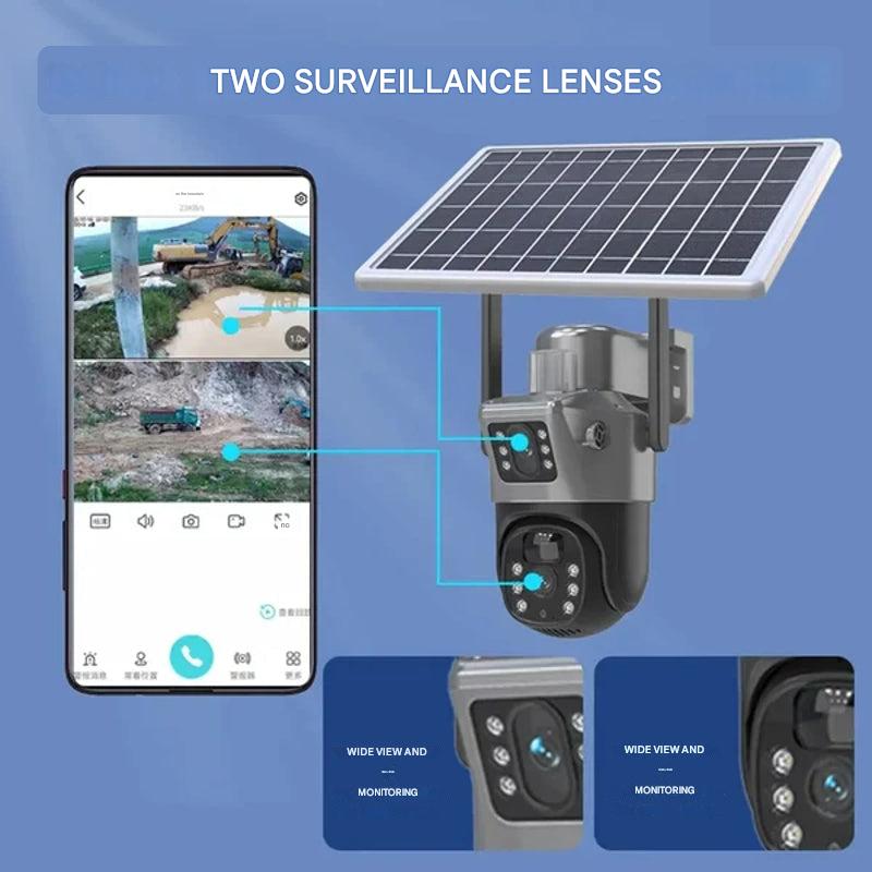 Drahtlose 4K Sicherheitskamera mit Solarpanel – DualGuard 4K