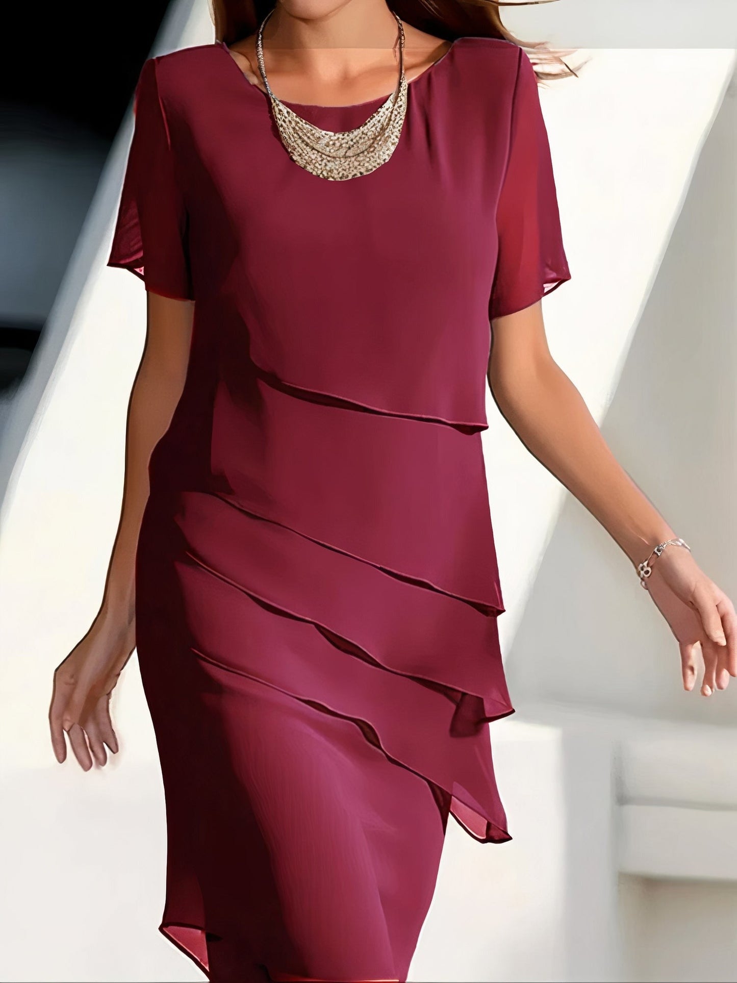 Herbst-Chiffonkleid – Mirella