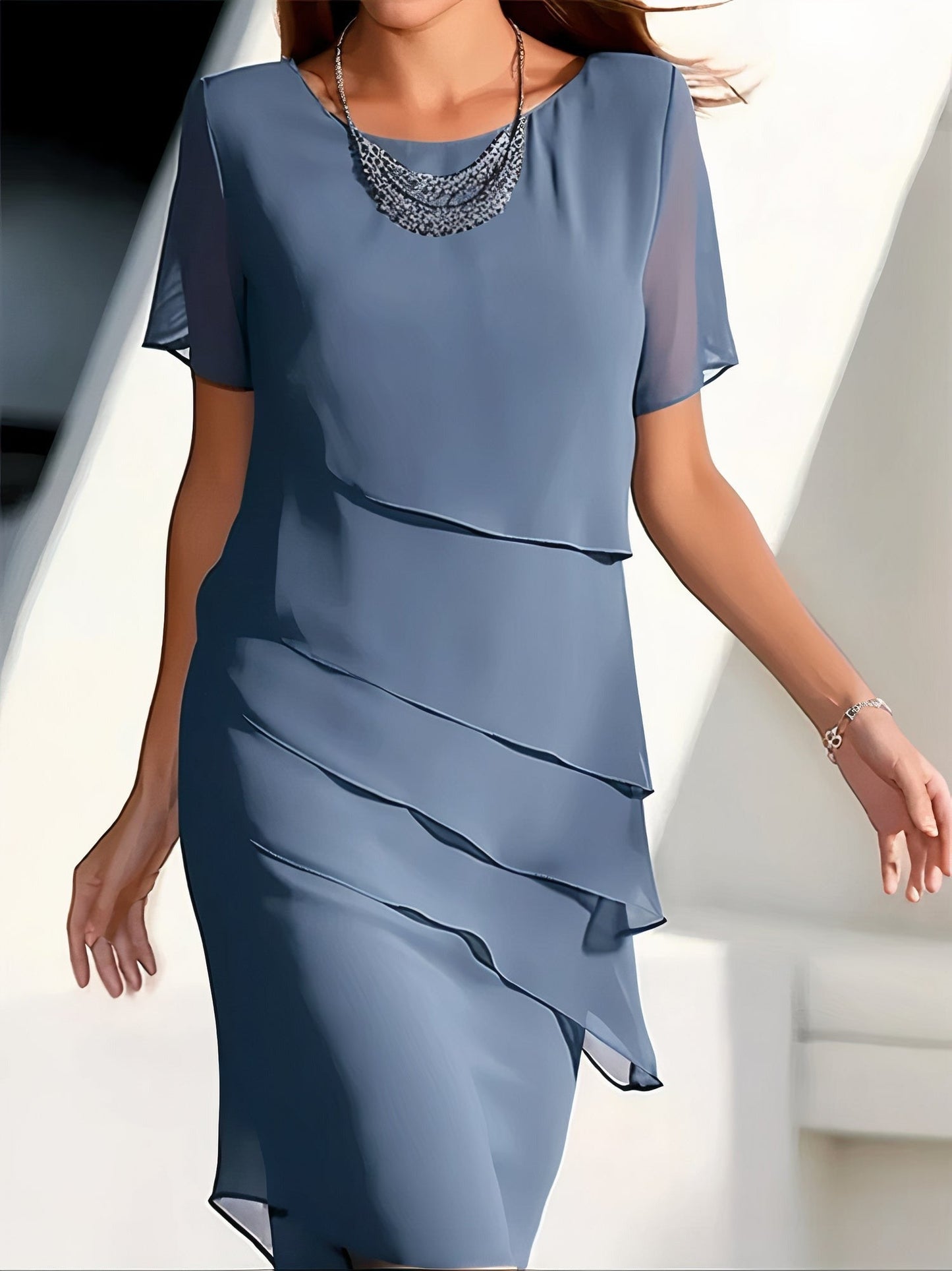 Herbst-Chiffonkleid – Mirella