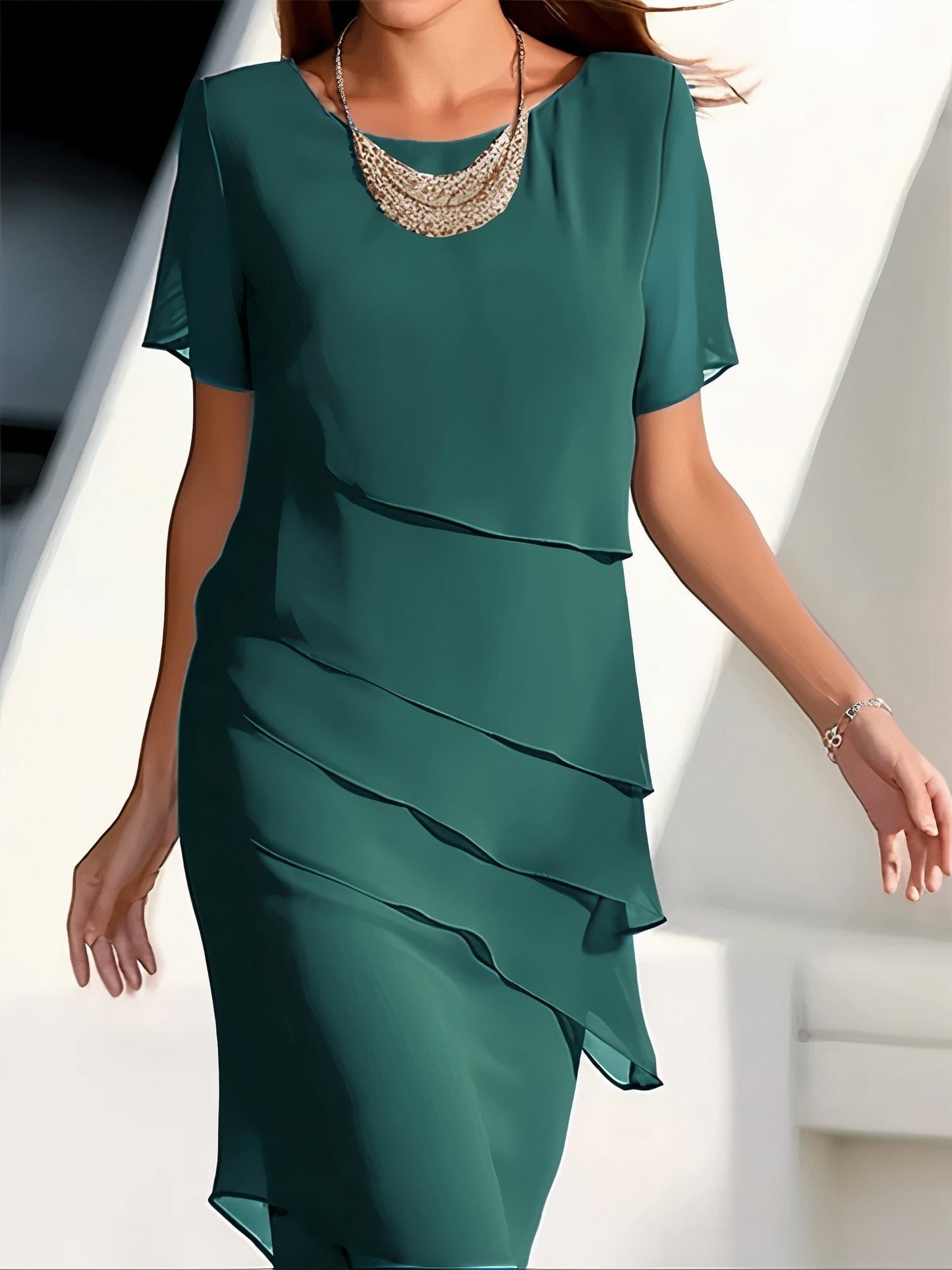 Herbst-Chiffonkleid – Mirella