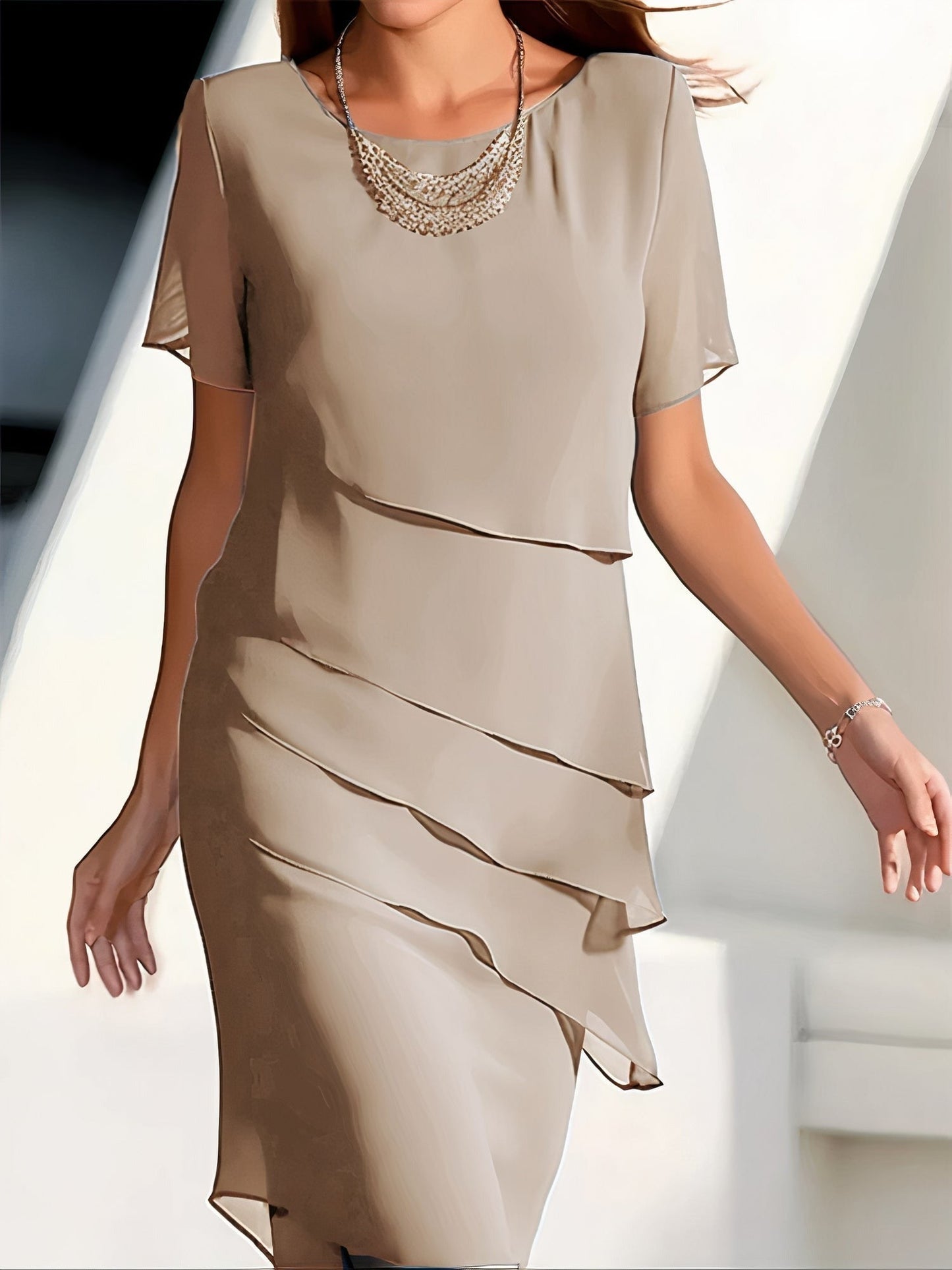 Herbst-Chiffonkleid – Mirella