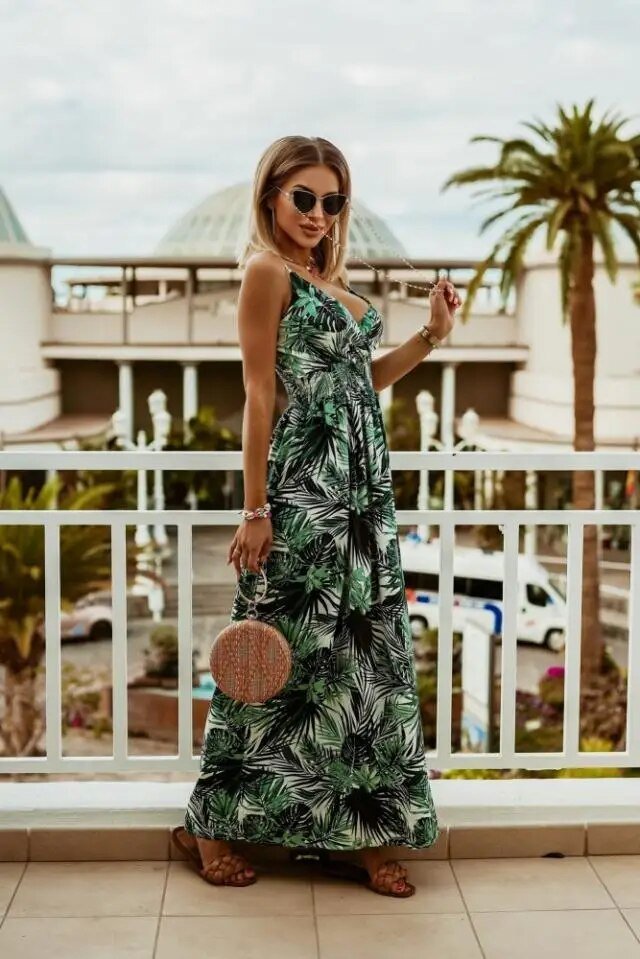 Boho Maxikleid mit Blumenmuster für den Sommer – Yara
