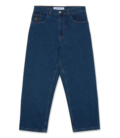 Dunkelblaue Herren-Jeans, weiter Schnitt, Baumwolle, Polar Big Boy, modisch, bequem.