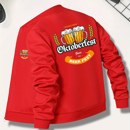 Herren Bomberjacke mit Oktoberfest-Bier-Print – Georg Oktoberfest 2026