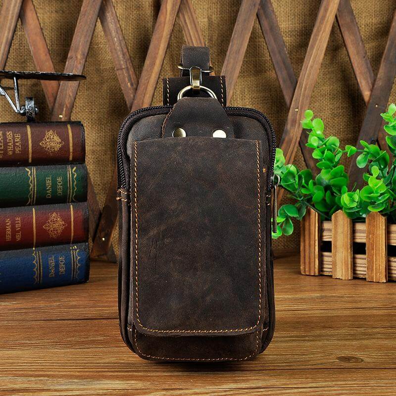 Echtleder Herren-Gürteltasche