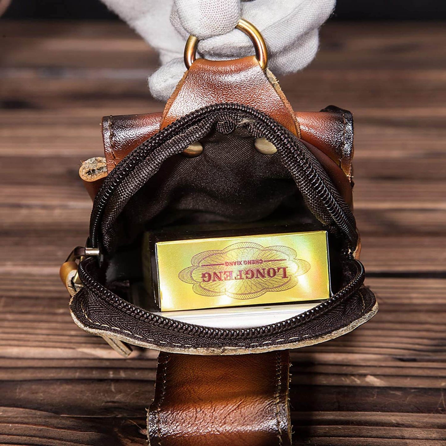 Echtleder Herren-Gürteltasche