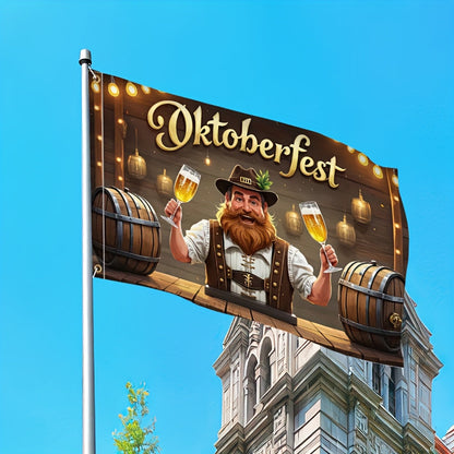 Oktoberfest Gartenflagge – BierFest Mann Oktoberfest 2026