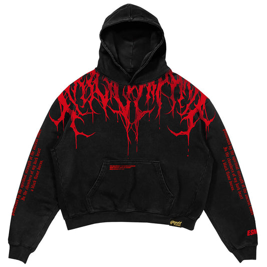 Oversized schwerer Hoodie mit Herbstdruck – Damon