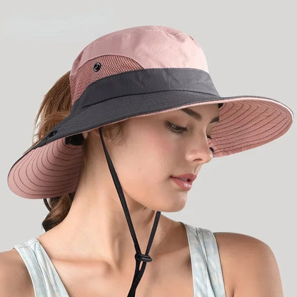 Stylischer Damen UV-Schutz Sonnenhut mit breiter Krempe – Livia