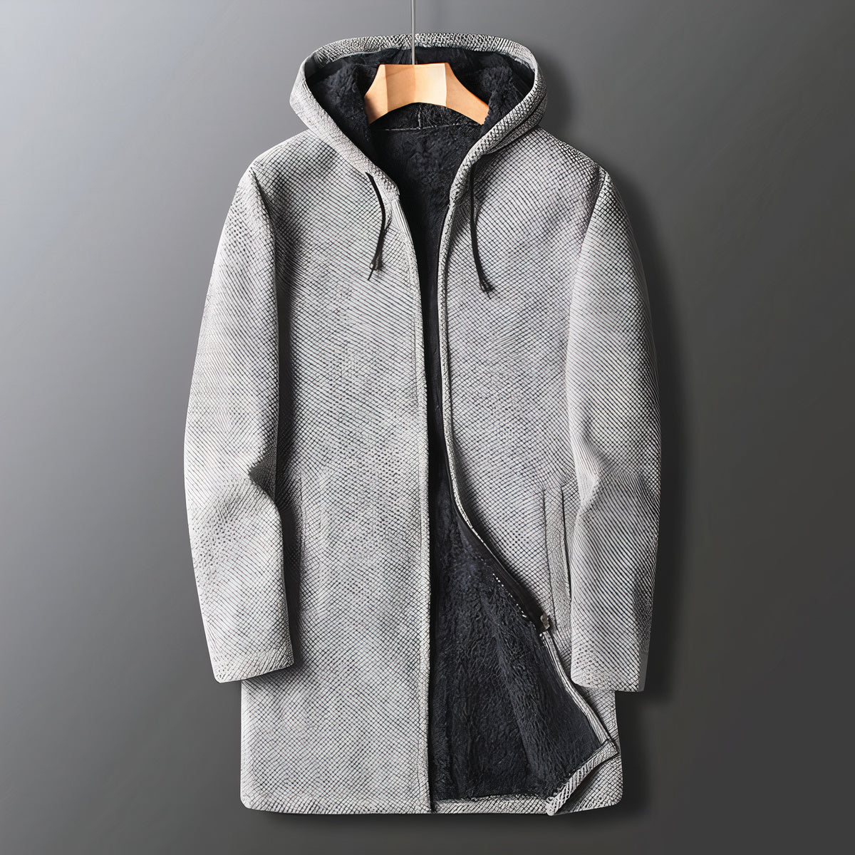 Warme Herren-Fleecejacke mit Kapuze – Marcus