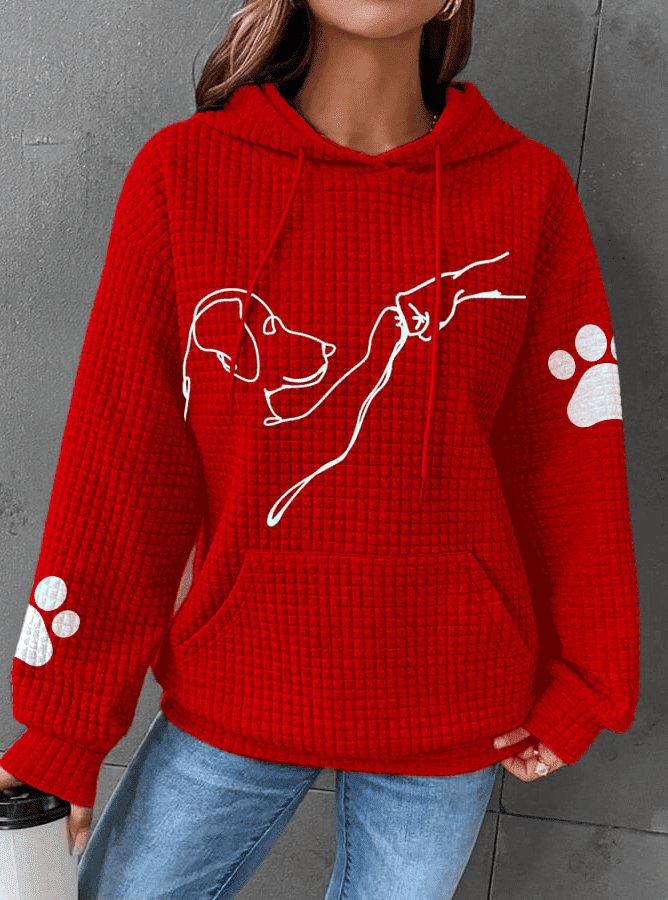 Warme Damen Hoodie mit Hundedesign – Selma